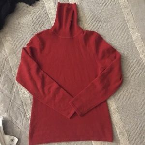Lord and Taylor 100% cashmere red turtleneck